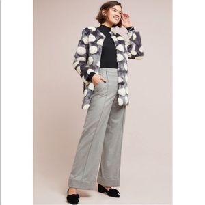 Anthropologie Snowball Faux Fur Topper